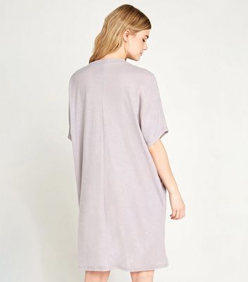 Apricot Grey Wrap Tunic Dress | New Look